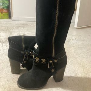 Chinese laundry black suede boots